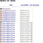 Screenshot-datafile index